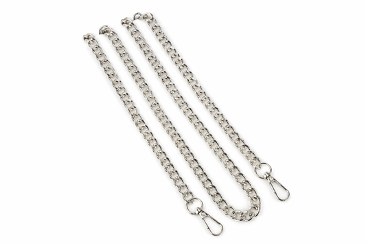 Catena per Borsa Argento con Moschettoni 120 cm – Tracolla Metallica 3,5*13*17  12506-02