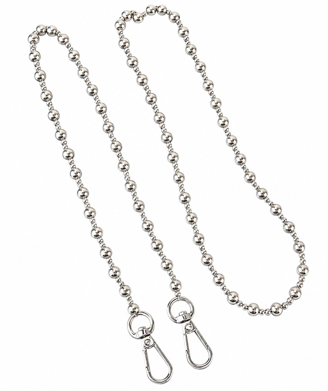 Tracolla in Perle per Borse Handmade 120 cm con Moschettoni – Catena Decorativa Elegante per Pochette e Borse Uncinetto