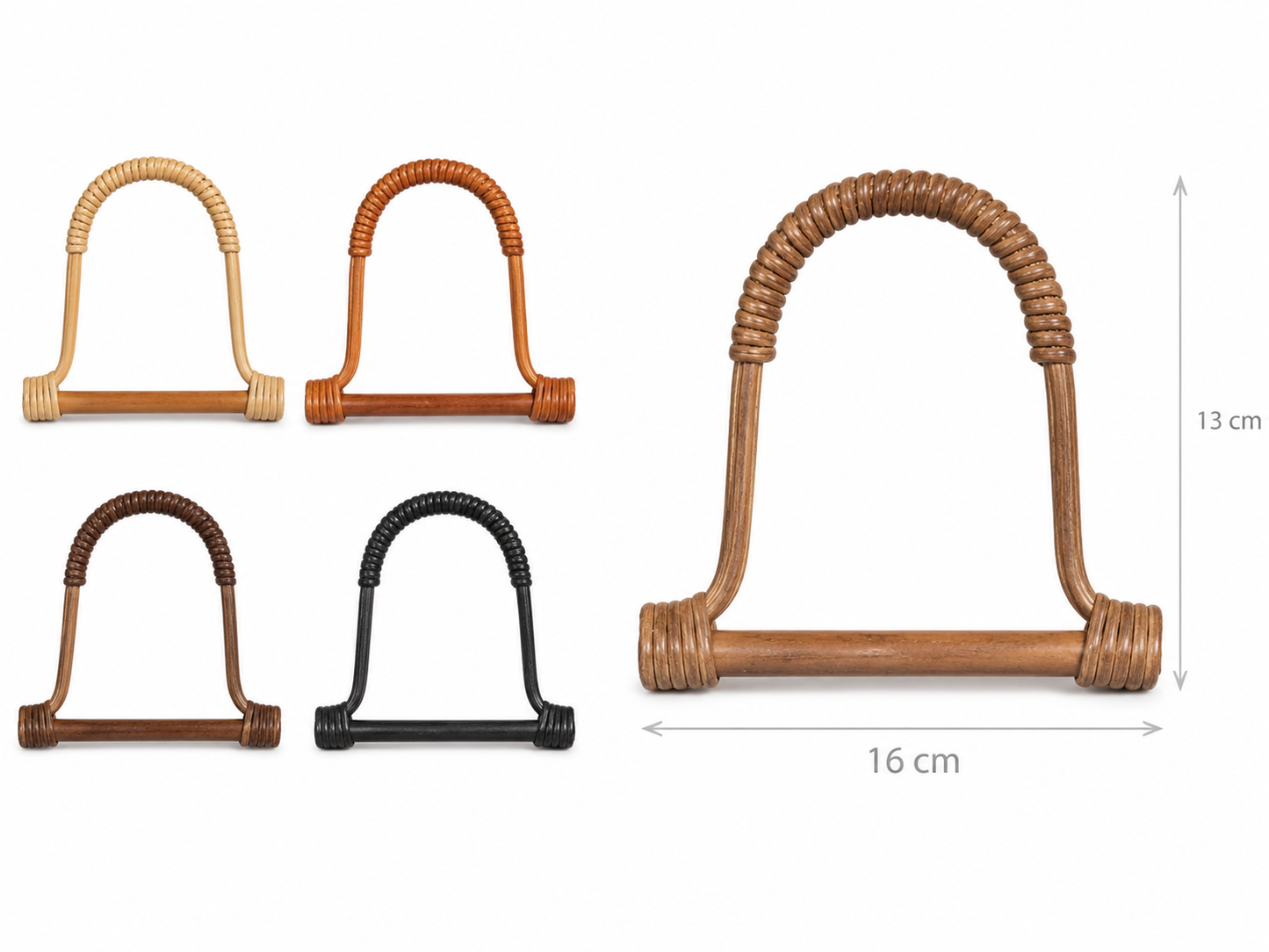 Bamboo/Rattan Handbag Handle 16x13 cm