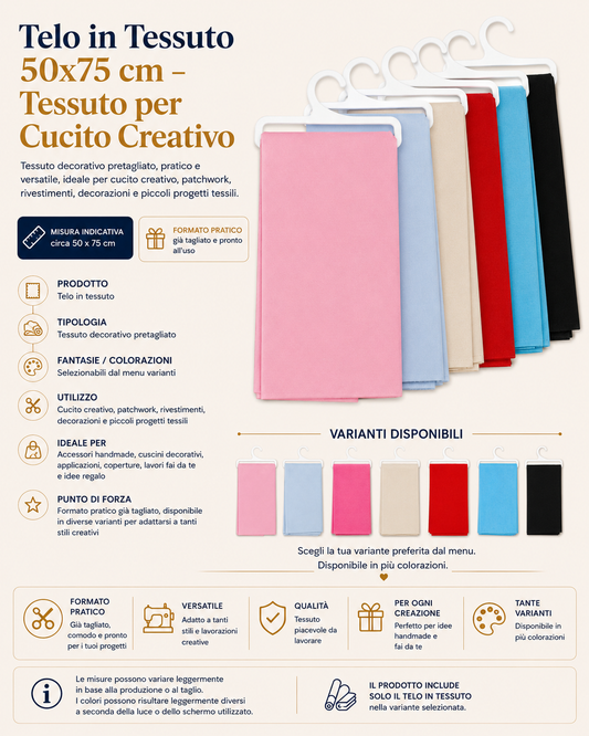 Telo in Tessuto 50x75 cm – Tessuto per Cucito Creativo