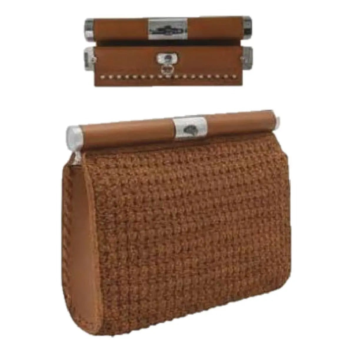 Chiusura per pochette RIVESTITA in ecopelle
