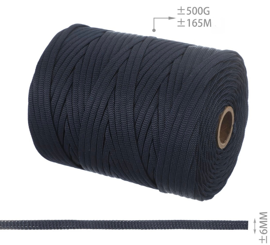 FETTUCCIA PIATTA PER BORSE 6mm