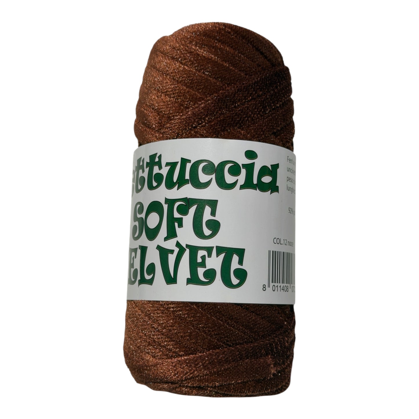 Fettuccia Soft Velvet – Fettuccia Effetto Velluto per Borse e Accessori Uncinetto  92% Poliestere – 8% Elastan | 200g – 42m circa | Ferri 7-9 / Uncinetto 10-12