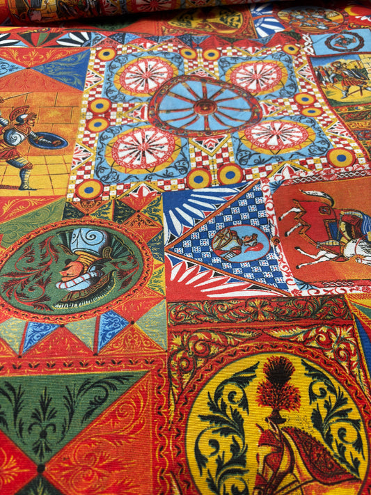 Tessuto Panama Fantasia Siciliana 50*140