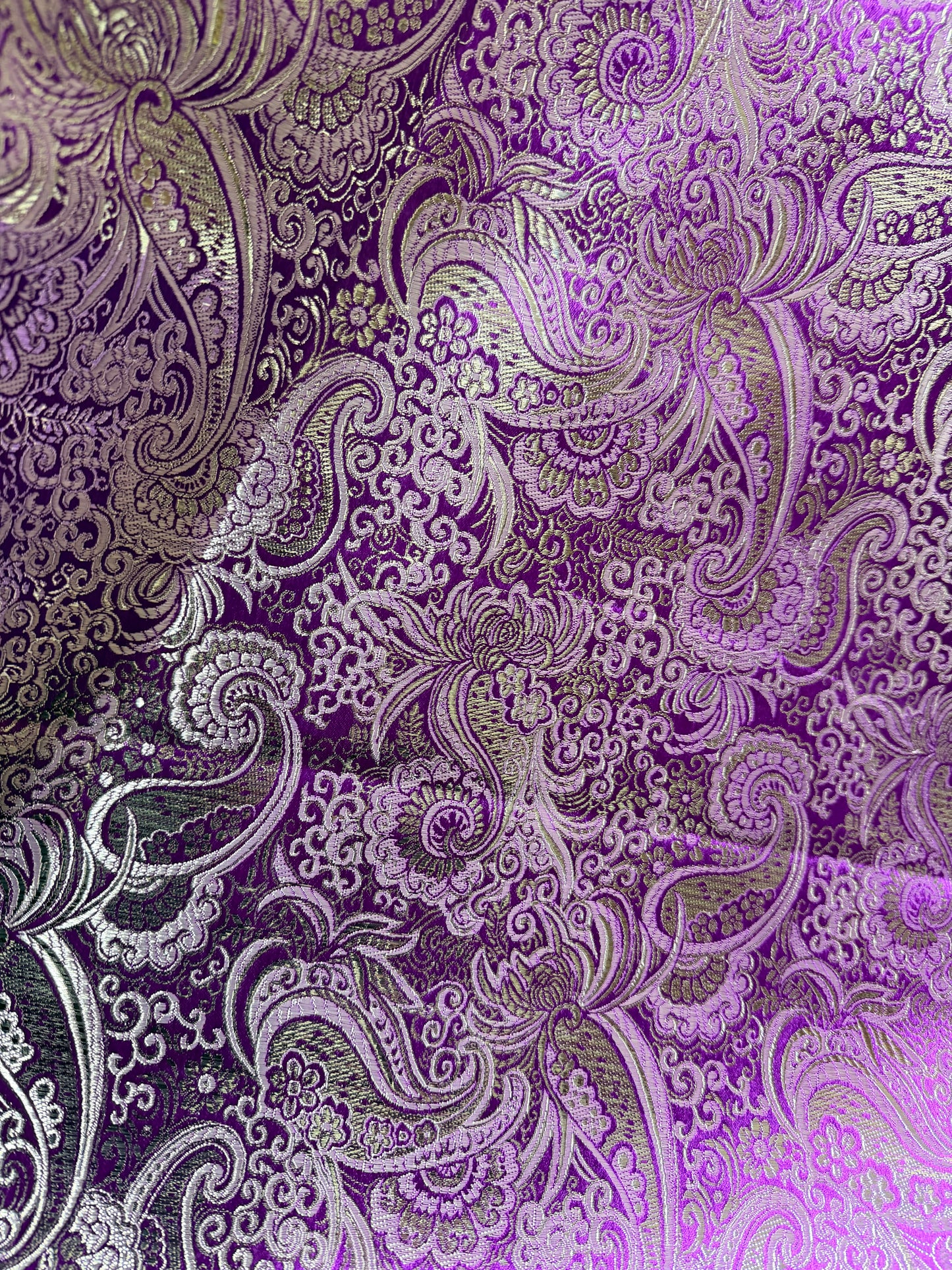 Damask Fabric with Lurex Effect 50*70