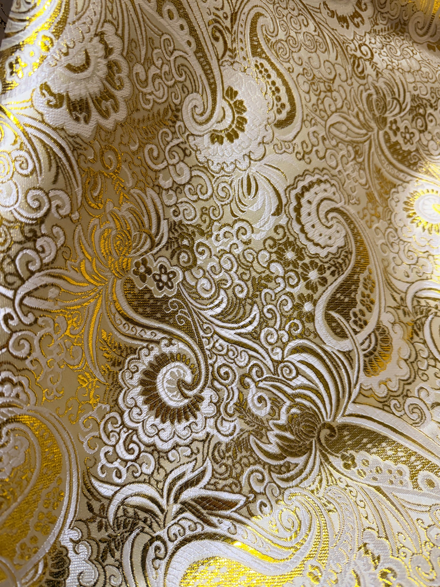 Damask Fabric with Lurex Effect 50*70