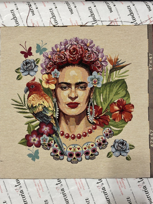 Cuscino Gobelin Frida con Pappagallo