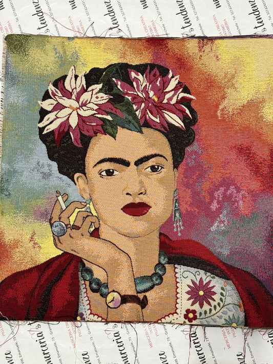 Cuscino gobelin Frida con fiori