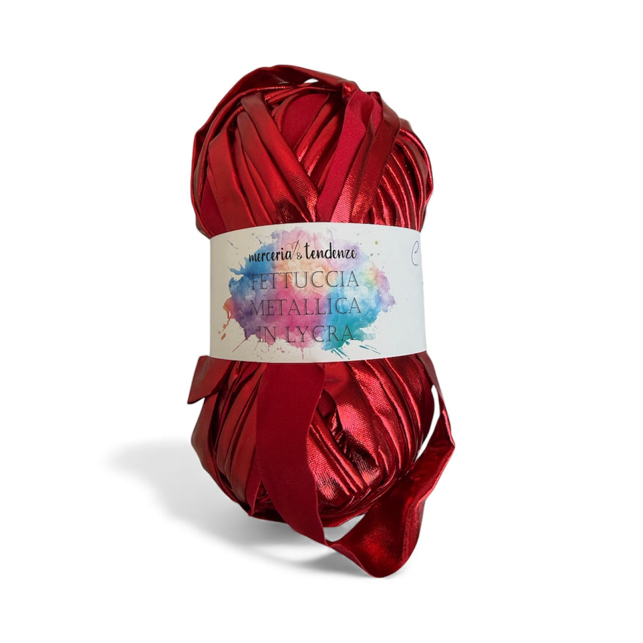 Fettuccia Metallica in Lycra Gomitolo da 100g lunga 45 metri