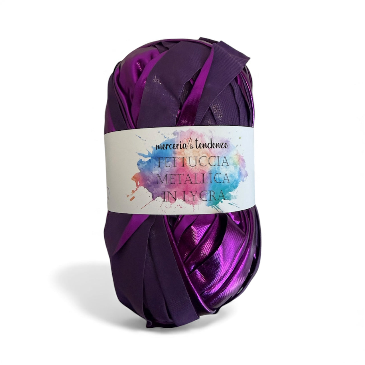 Fettuccia Metallica in Lycra Gomitolo da 100g lunga 45 metri