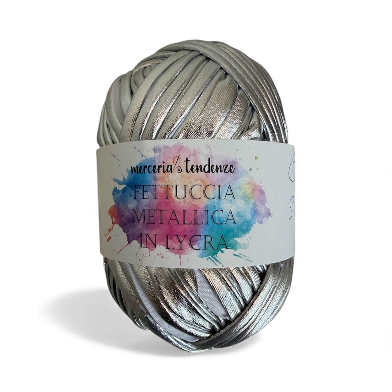 Fettuccia Metallica in Lycra Gomitolo da 100g lunga 45 metri