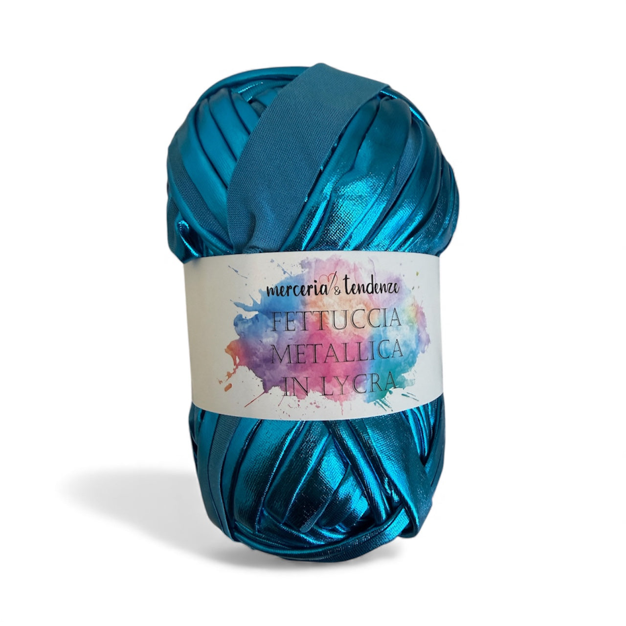 Fettuccia Metallica in Lycra Gomitolo da 100g lunga 45 metri