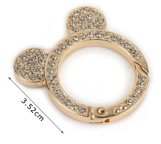 Moschettone Ventaglio con Strass 35mm