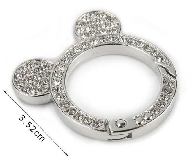 Moschettone Ventaglio con Strass 35mm