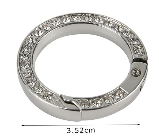 Moschettone Ventaglio con Strass 35mm
