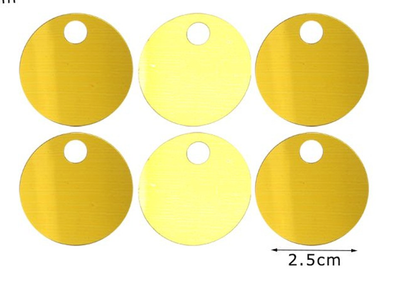 Paillettes Maxi Rotonde 2,5 cm con Foro 15GR