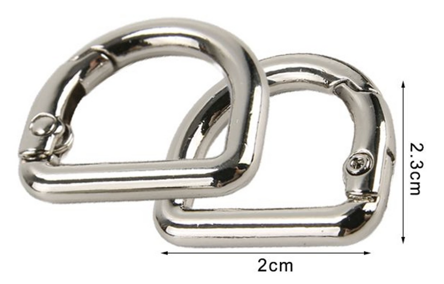 Moschettoni Decorativi per Borse – Ganci in Metallo Oro e Argento Vari Formati 2pz