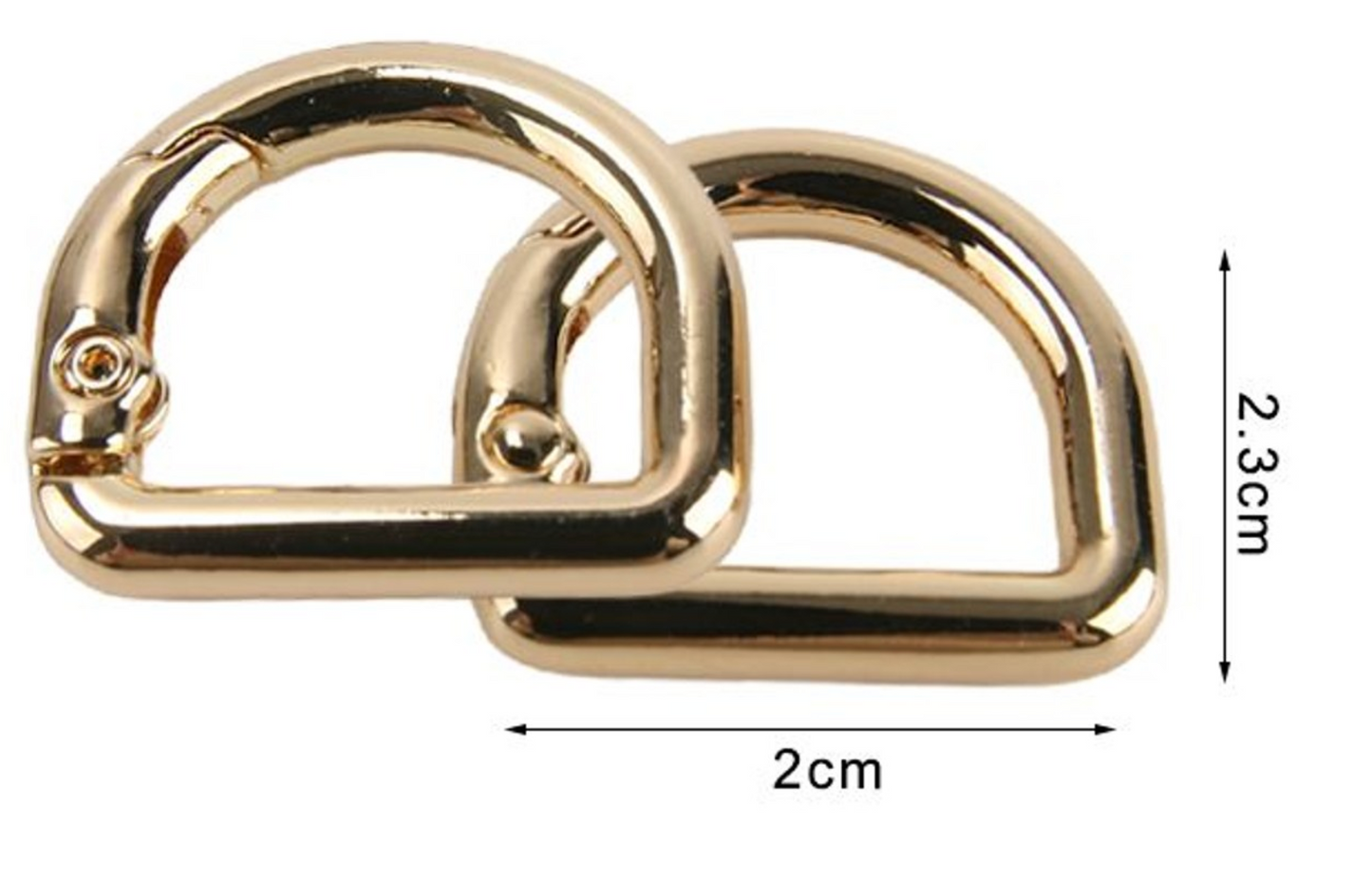 Moschettoni Decorativi per Borse – Ganci in Metallo Oro e Argento Vari Formati 2pz
