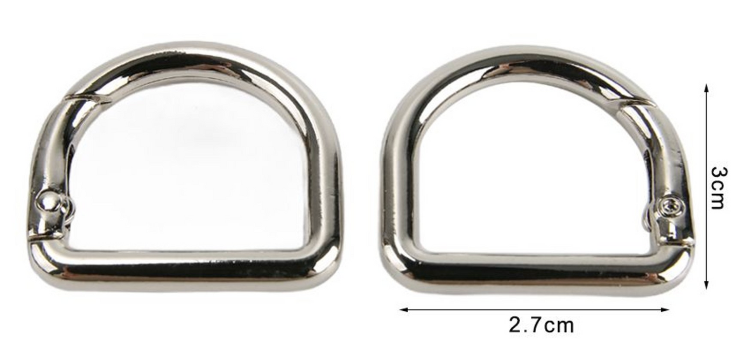 Moschettoni Decorativi per Borse – Ganci in Metallo Oro e Argento Vari Formati 2pz