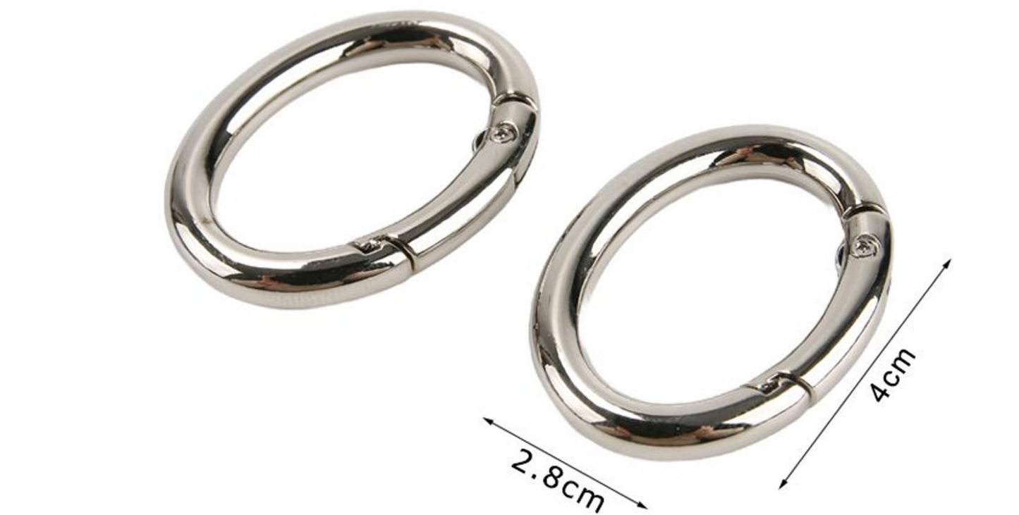 Moschettoni Decorativi per Borse – Ganci in Metallo Oro e Argento Vari Formati 2pz