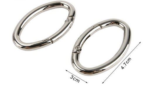 Moschettoni Decorativi per Borse – Ganci in Metallo Oro e Argento Vari Formati 2pz