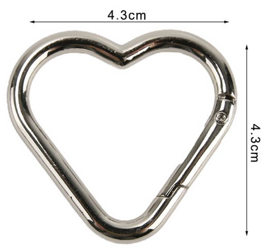 Moschettone Cuore per Borse – Oro e Argento 1pz