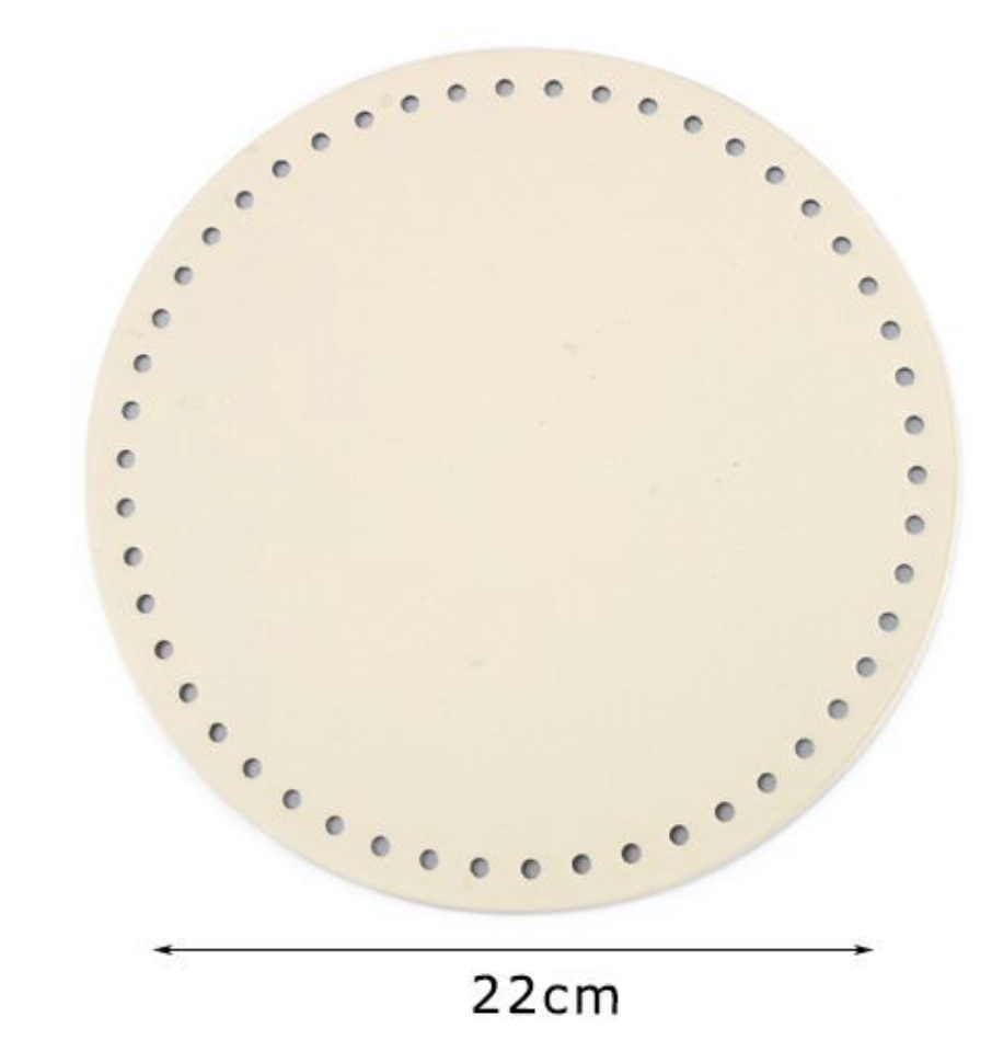 Fondo Tondo Rigido Preforato 22 cm per Borse Handmade