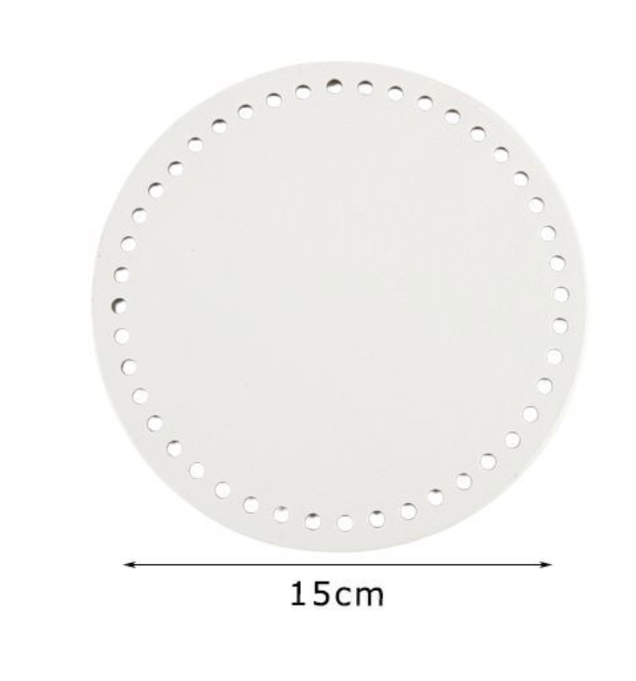 Fondo Tondo Rigido Preforato 15 cm per Borse Handmade