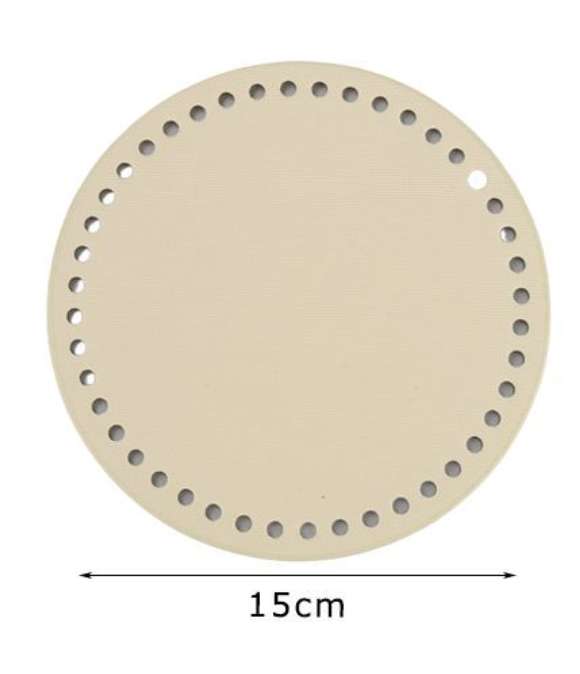 Fondo Tondo Rigido Preforato 15 cm per Borse Handmade