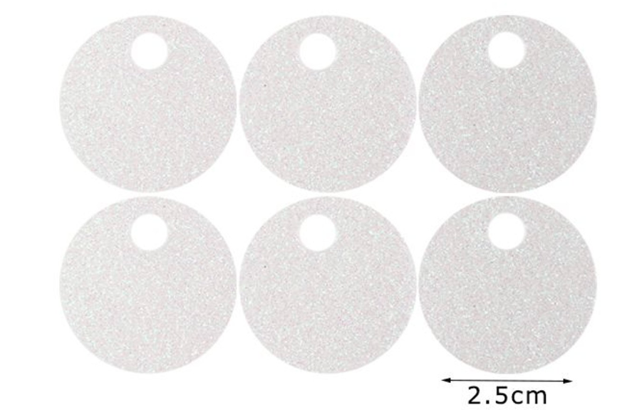 Paillettes Glitterate/brillantinate Maxi Rotonde 2,5 cm con Foro 5mm da 15GR