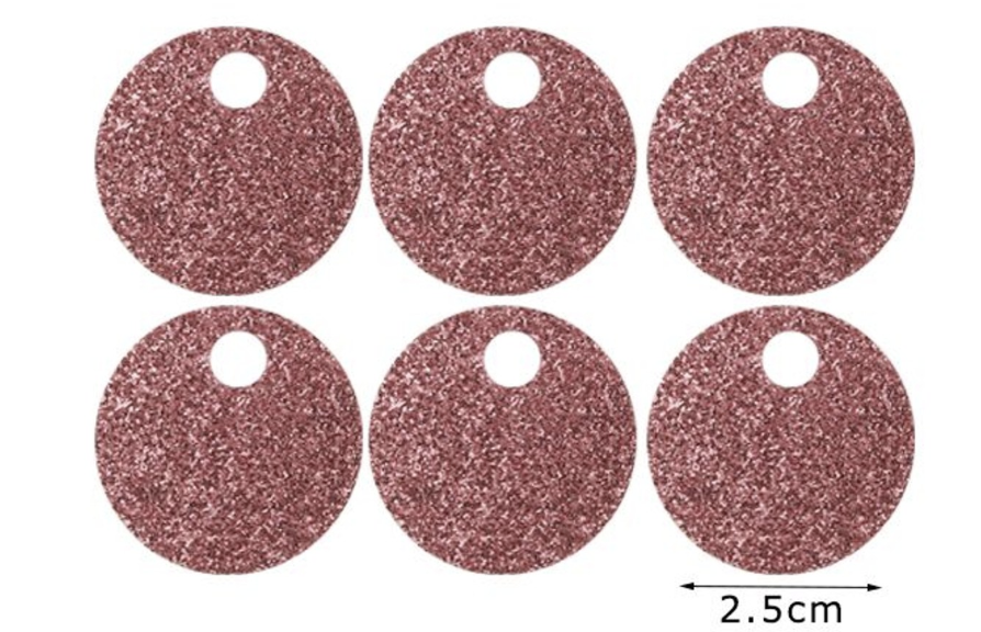 Paillettes Glitterate/brillantinate Maxi Rotonde 2,5 cm con Foro 5mm da 15GR