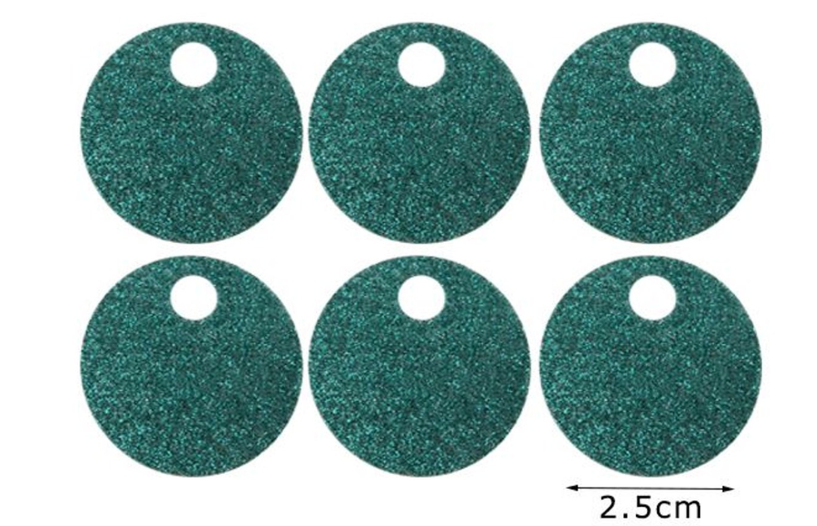 Paillettes Glitterate/brillantinate Maxi Rotonde 2,5 cm con Foro 5mm da 15GR