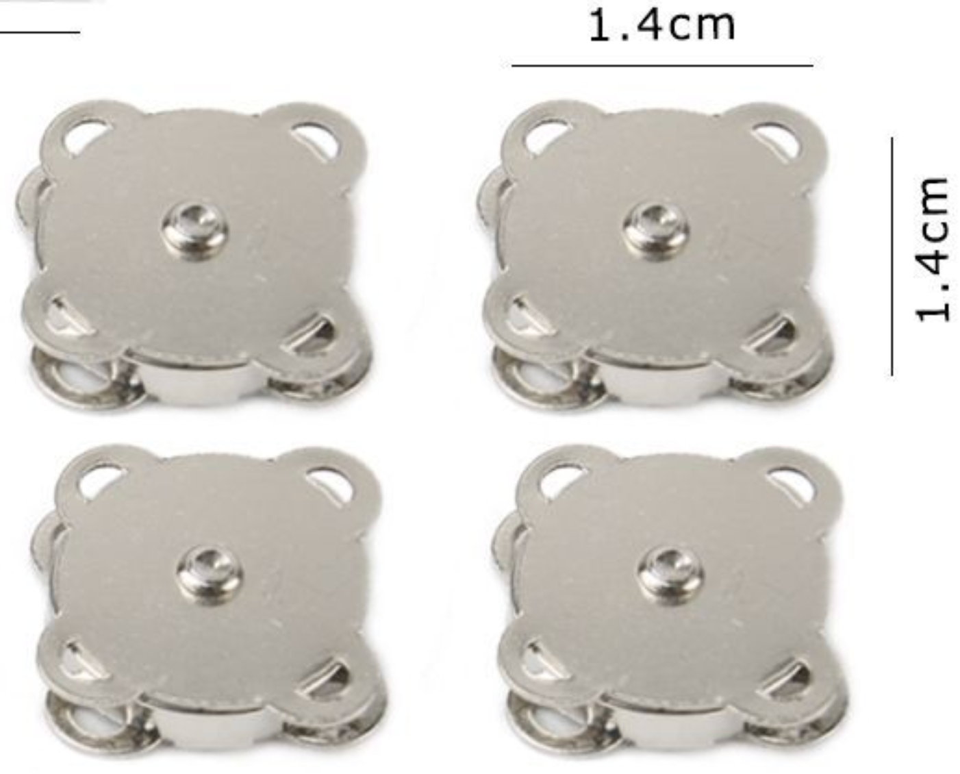 Chiusura Magnetica 14 mm per Borse Handmade – Bottone Calamita in Metallo 4pz