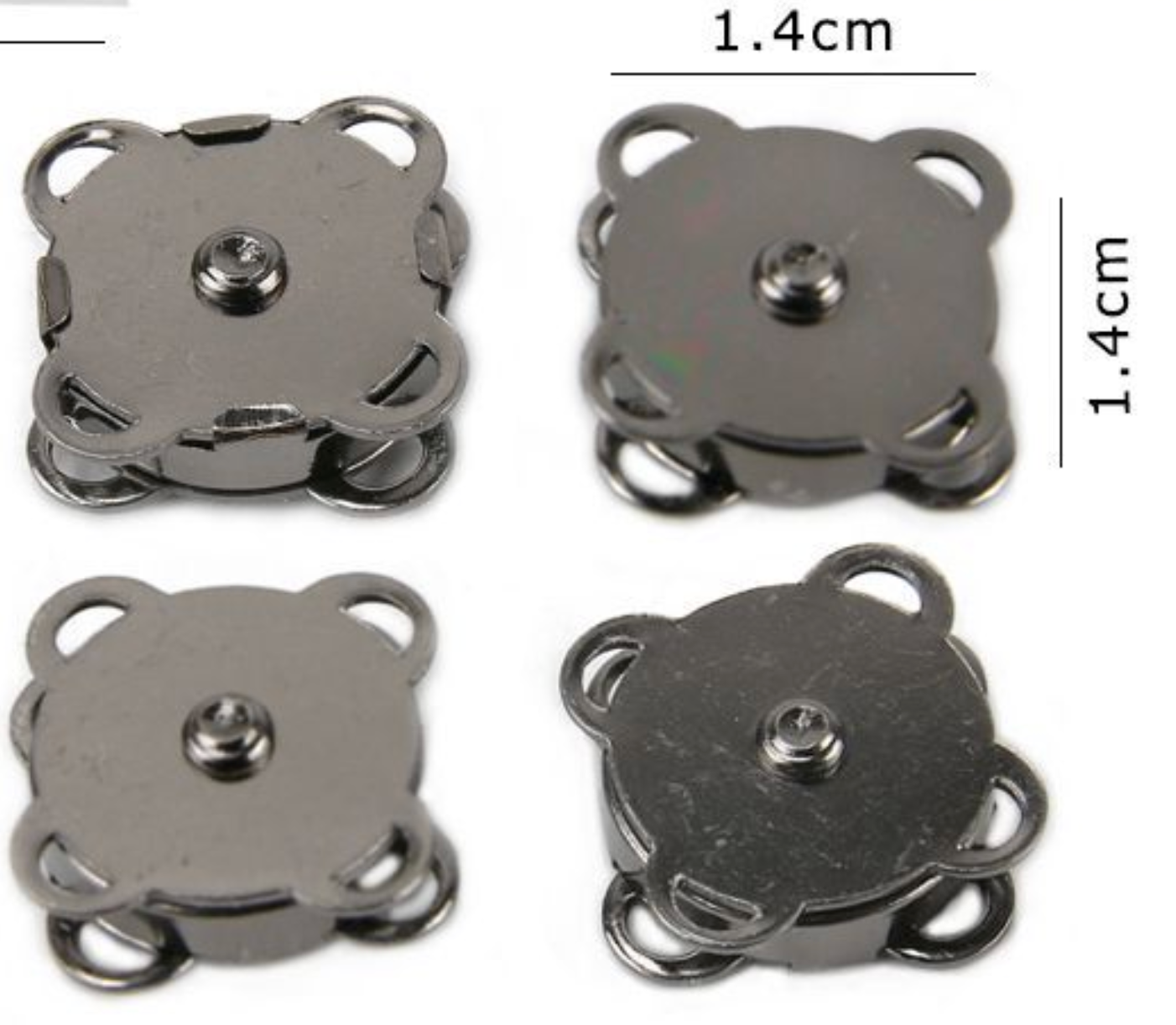 Chiusura Magnetica 14 mm per Borse Handmade – Bottone Calamita in Metallo 4pz