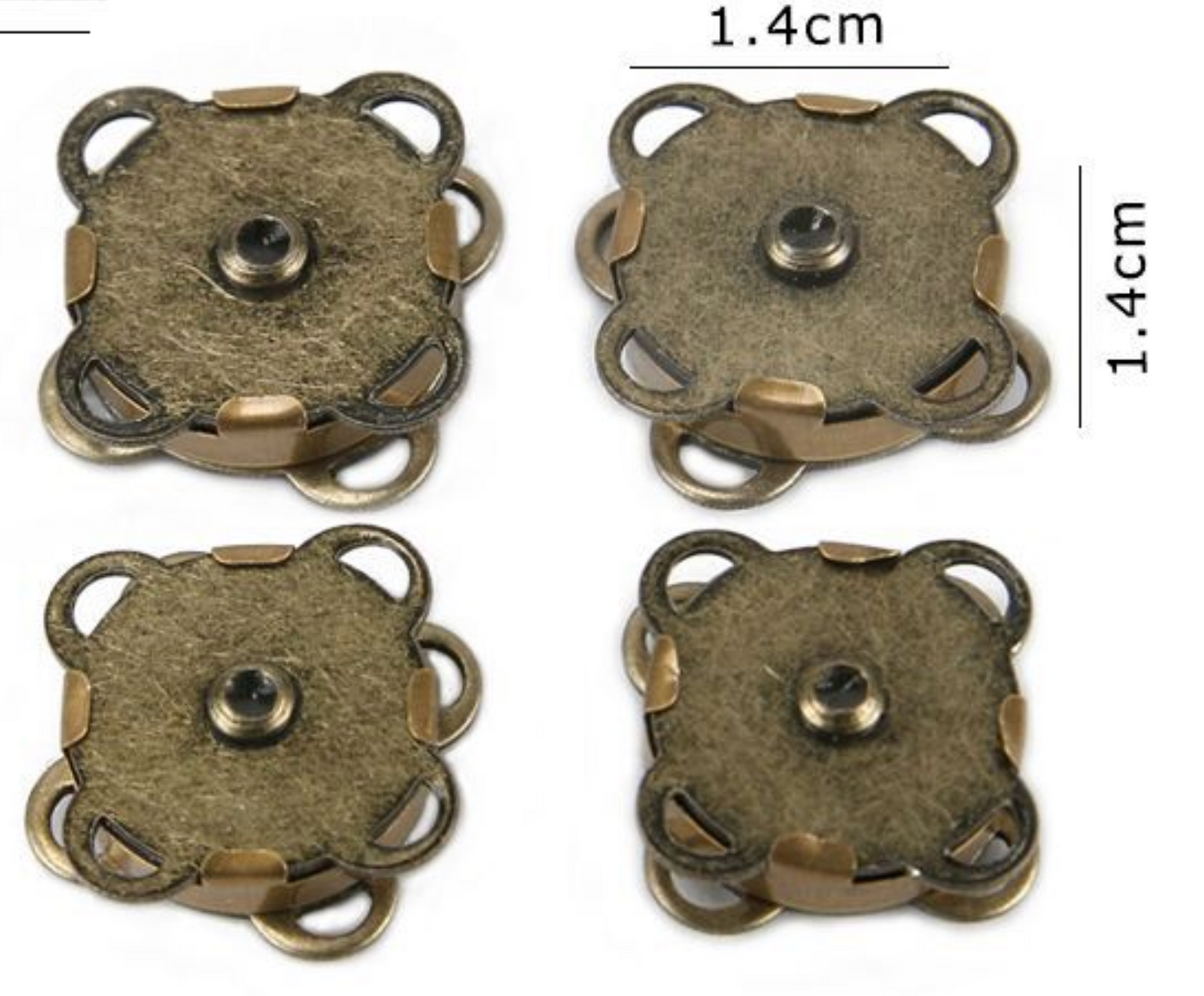 Chiusura Magnetica 14 mm per Borse Handmade – Bottone Calamita in Metallo 4pz