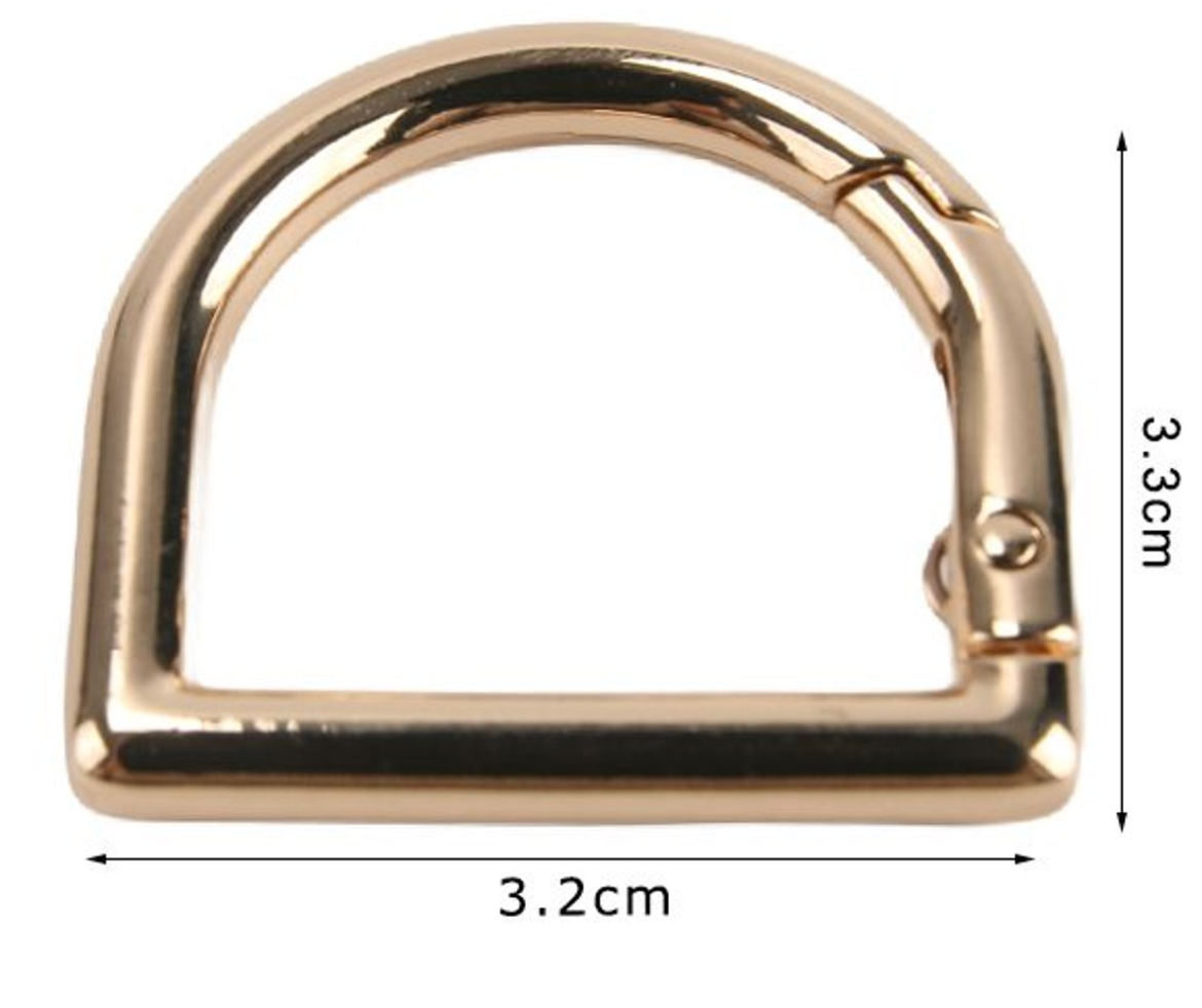Moschettoni Decorativi per Borse – Ganci in Metallo Oro e Argento Vari Formati 2pz