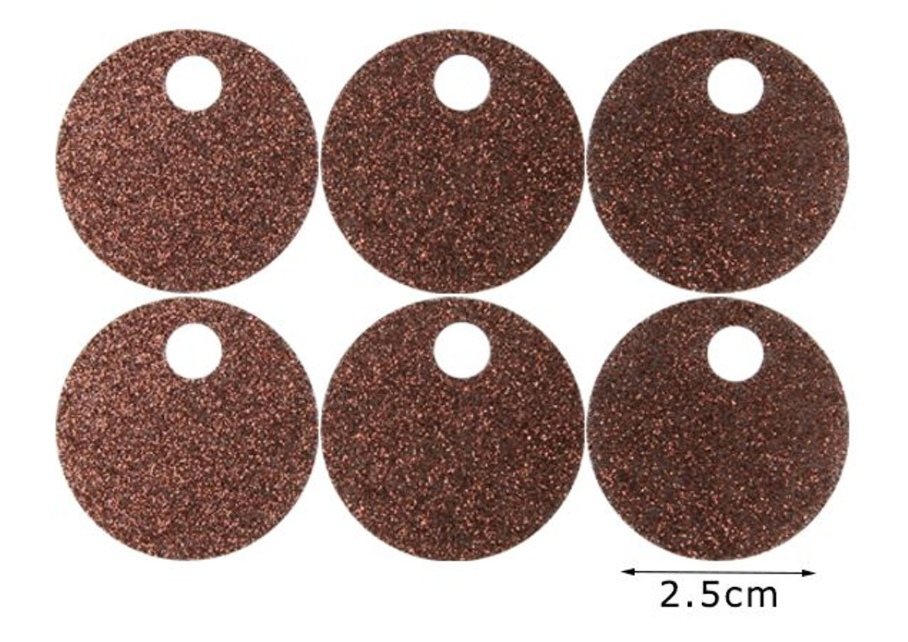 Paillettes Glitterate/brillantinate Maxi Rotonde 2,5 cm con Foro 5mm da 15GR