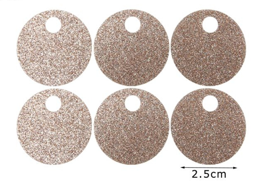 Paillettes Glitterate/brillantinate Maxi Rotonde 2,5 cm con Foro 5mm da 15GR