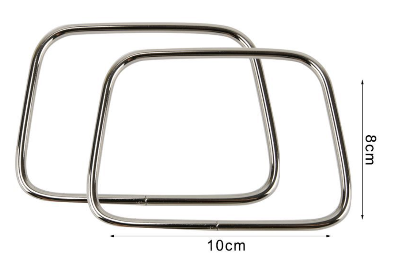 Manico per Borse a Trapezio in Metallo 10x8 cm – Oro e Argento 1PZ
