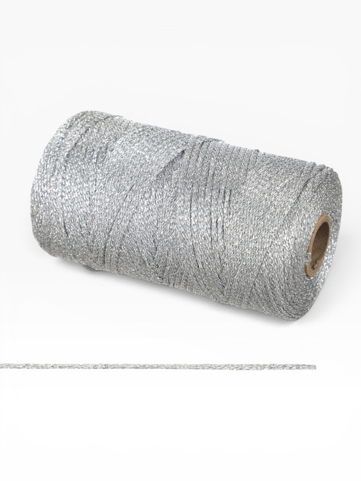 Cordón Lurex Brillante 3mm 200g – Hilo Metalizado 240m para Bolsos, Accesorios y Proyectos Artesanales