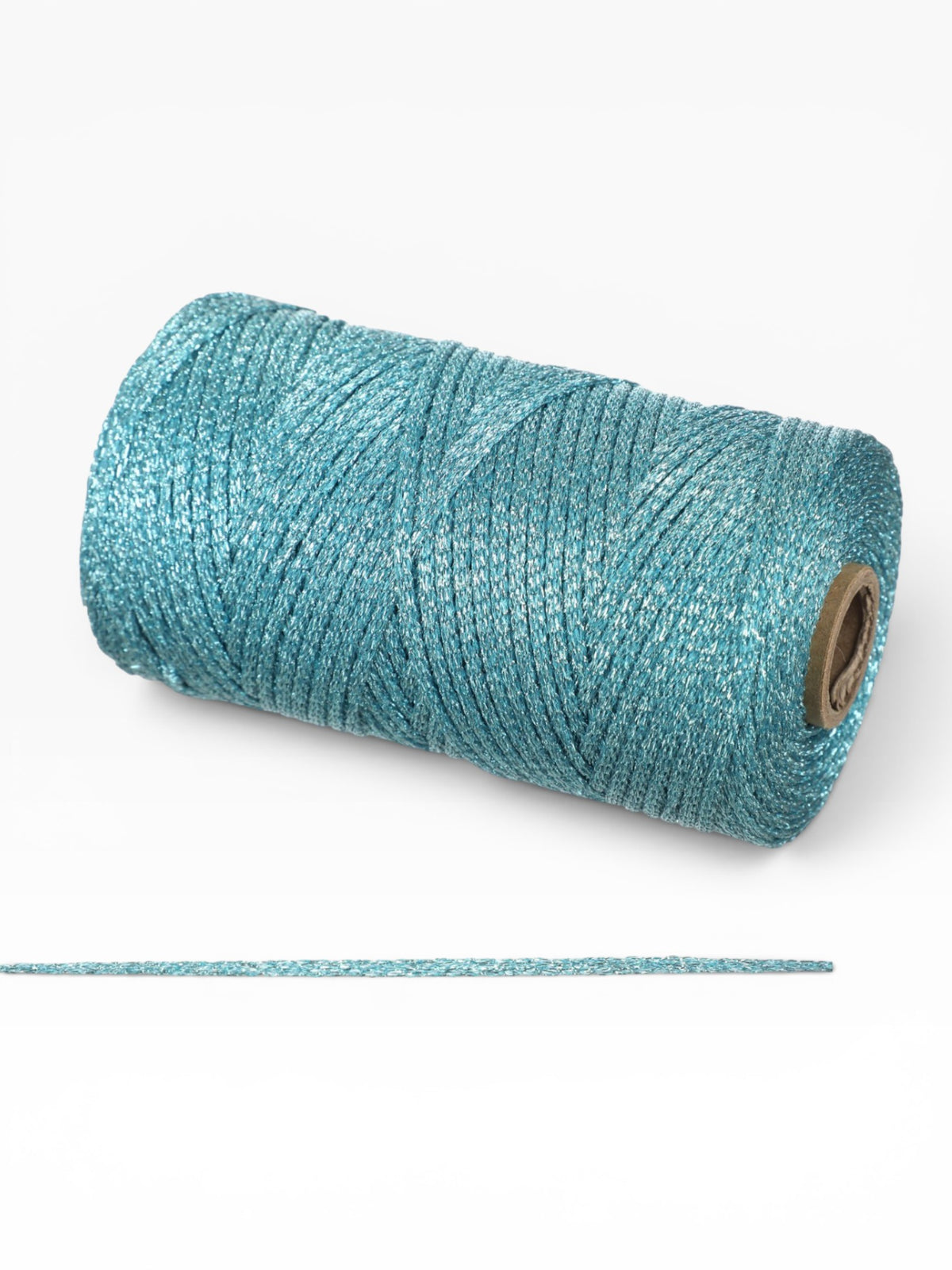 Cordón Lurex Brillante 3mm 200g – Hilo Metalizado 240m para Bolsos, Accesorios y Proyectos Artesanales