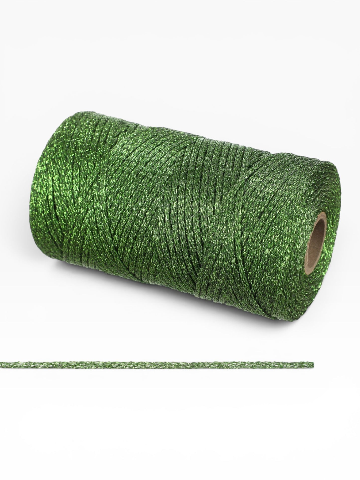 Cordón Lurex Brillante 3mm 200g – Hilo Metalizado 240m para Bolsos, Accesorios y Proyectos Artesanales
