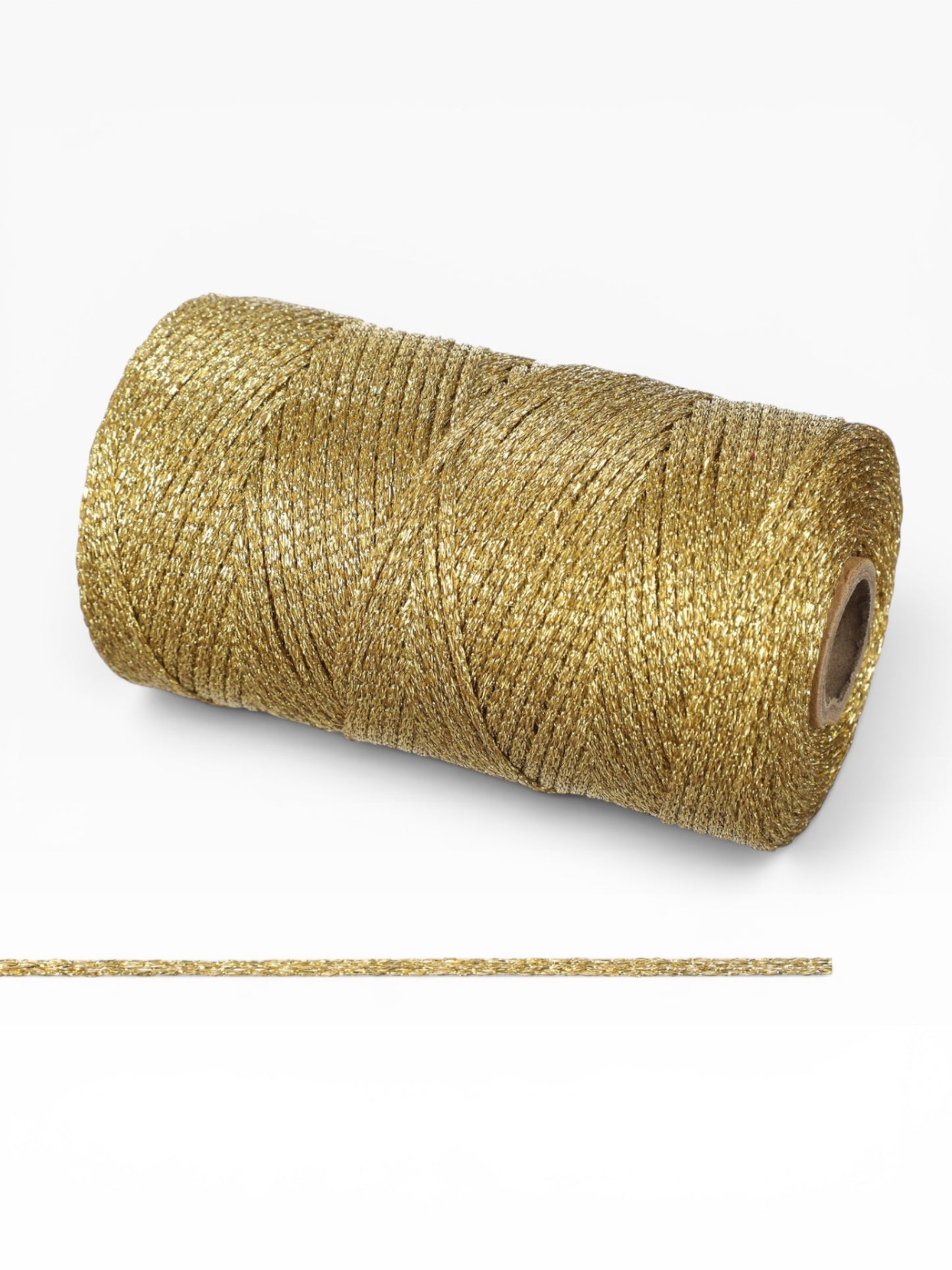 Cordón Lurex Brillante 3mm 200g – Hilo Metalizado 240m para Bolsos, Accesorios y Proyectos Artesanales