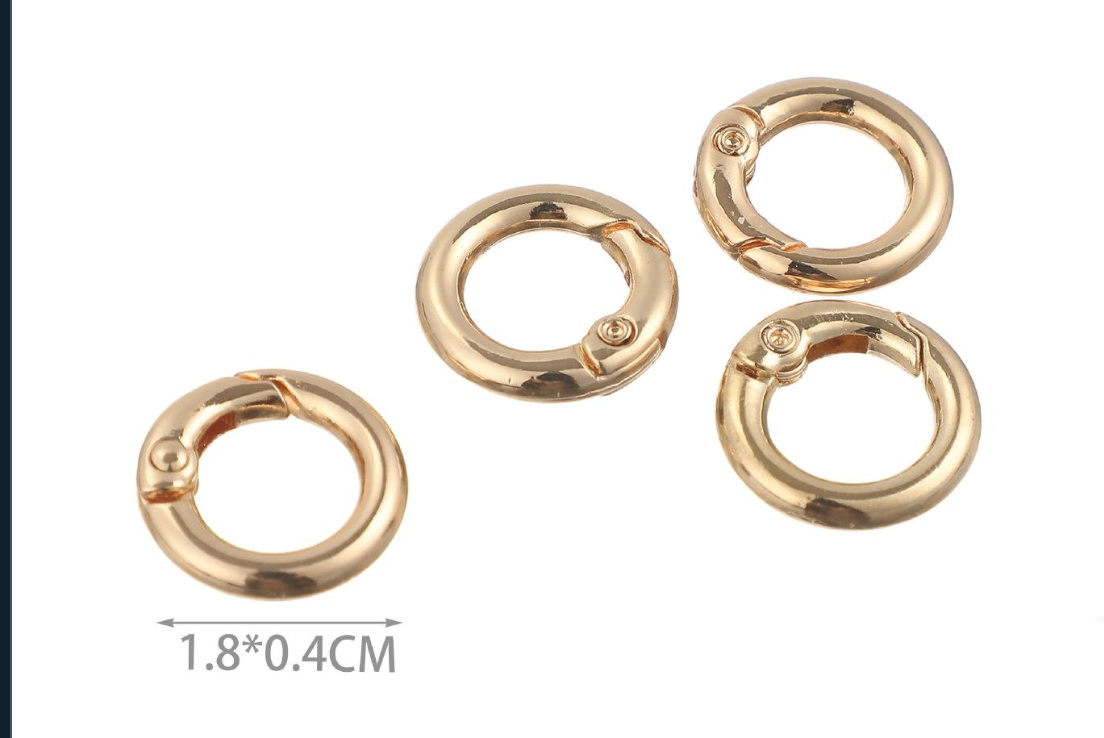 Moschettone Rotondo a Scatto – Anello Apribile per Borse e Accessori