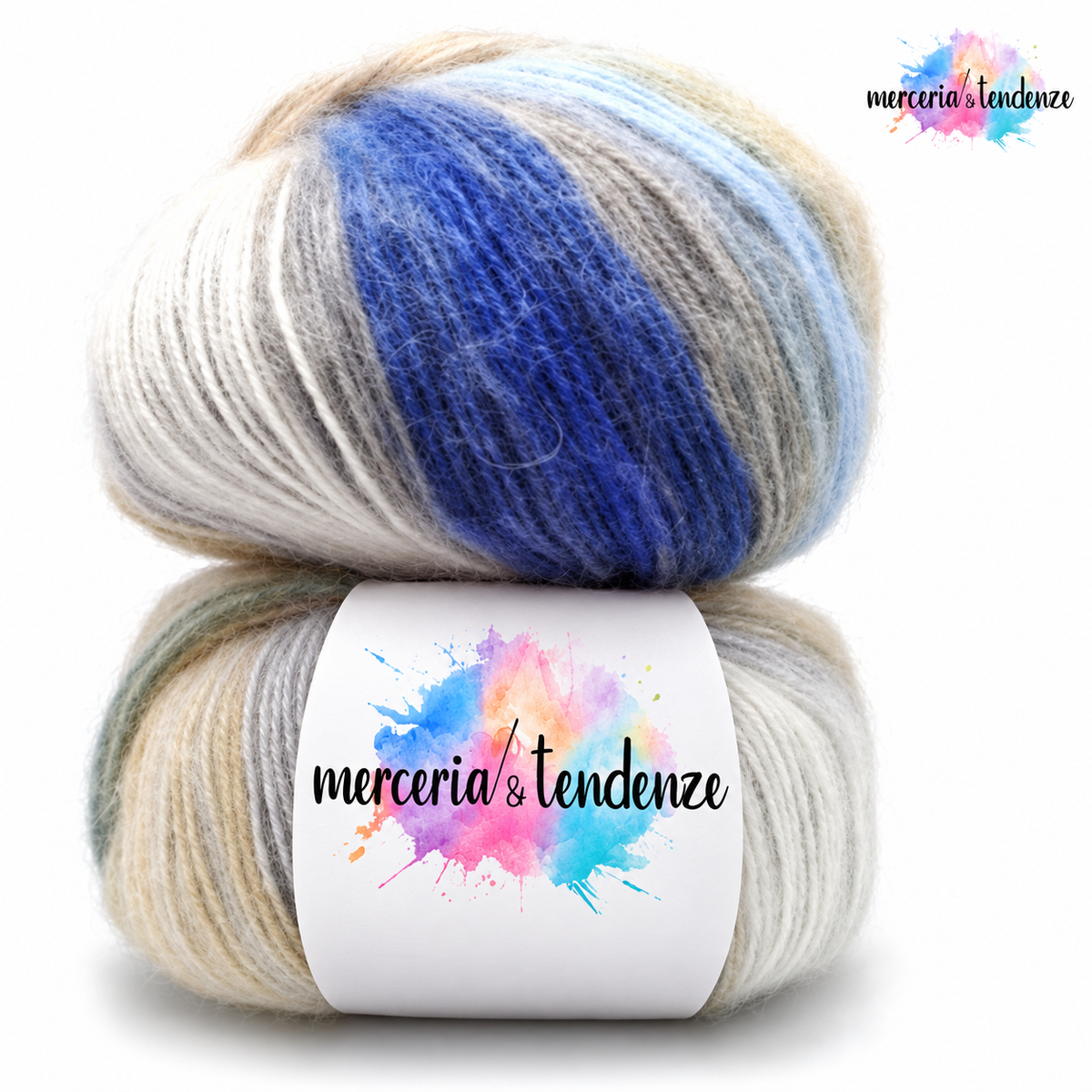 Aurora – 10 Blu e avorio – etichetta Merceria & Tendenze