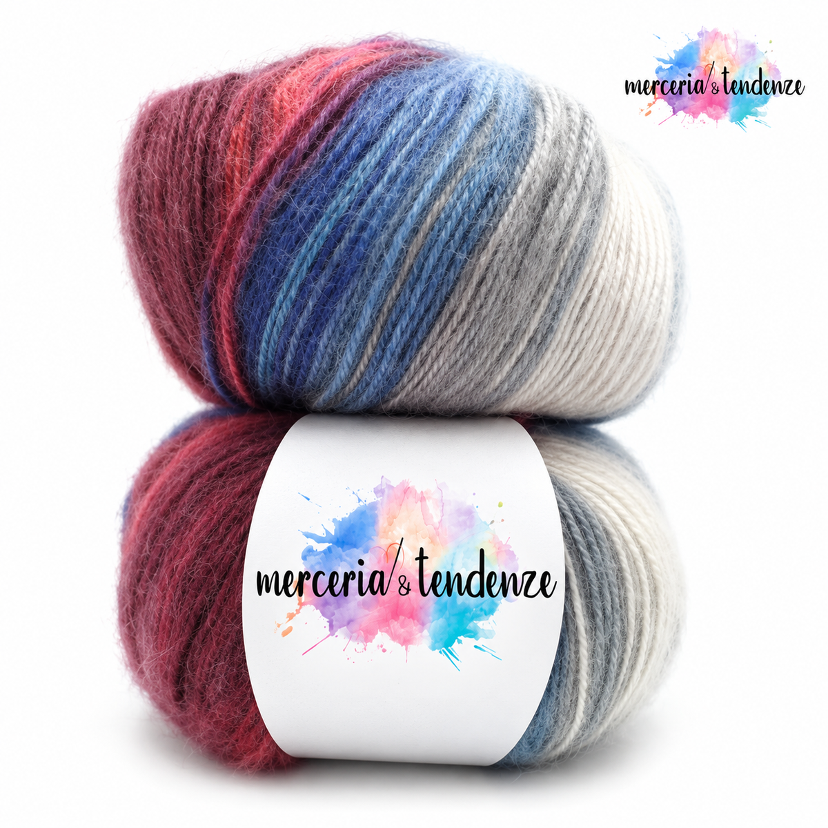 Aurora – 13 Rosa, blu e grigio – etichetta Merceria & Tendenze