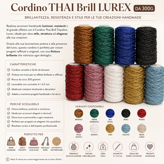 Cordón Thay Brill Tripolino Lurex