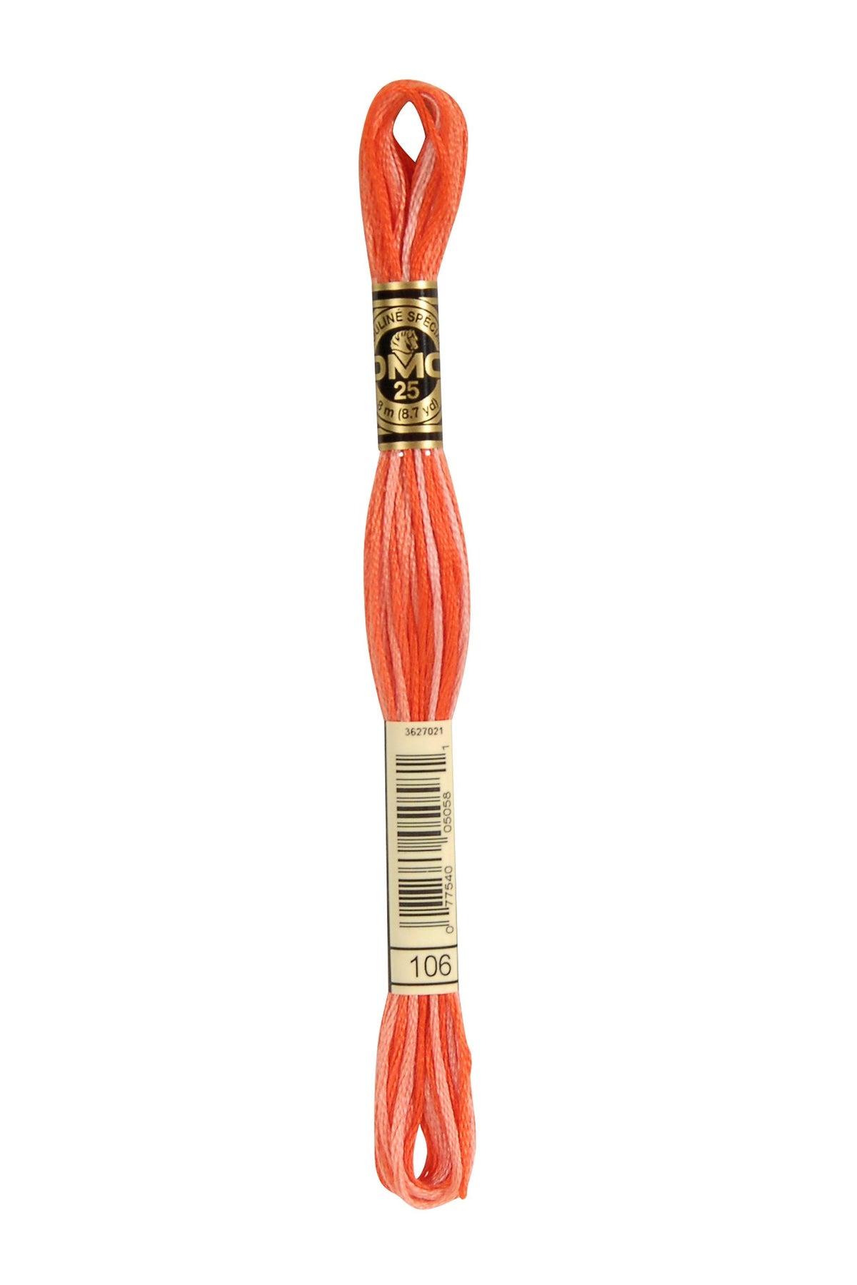 DMC Mouliné Spécial 25, colore 106, matassina da 8 metri, 100% cotone