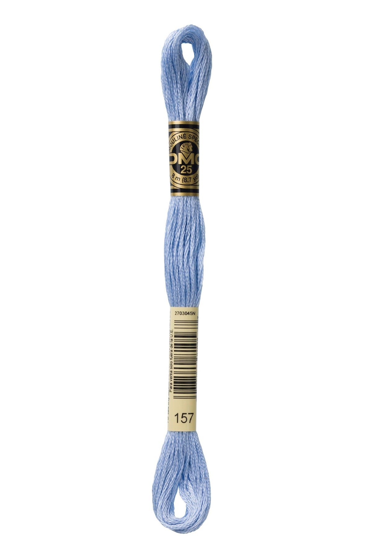 DMC Mouliné Spécial 25, colore 157, matassina da 8 metri, 100% cotone
