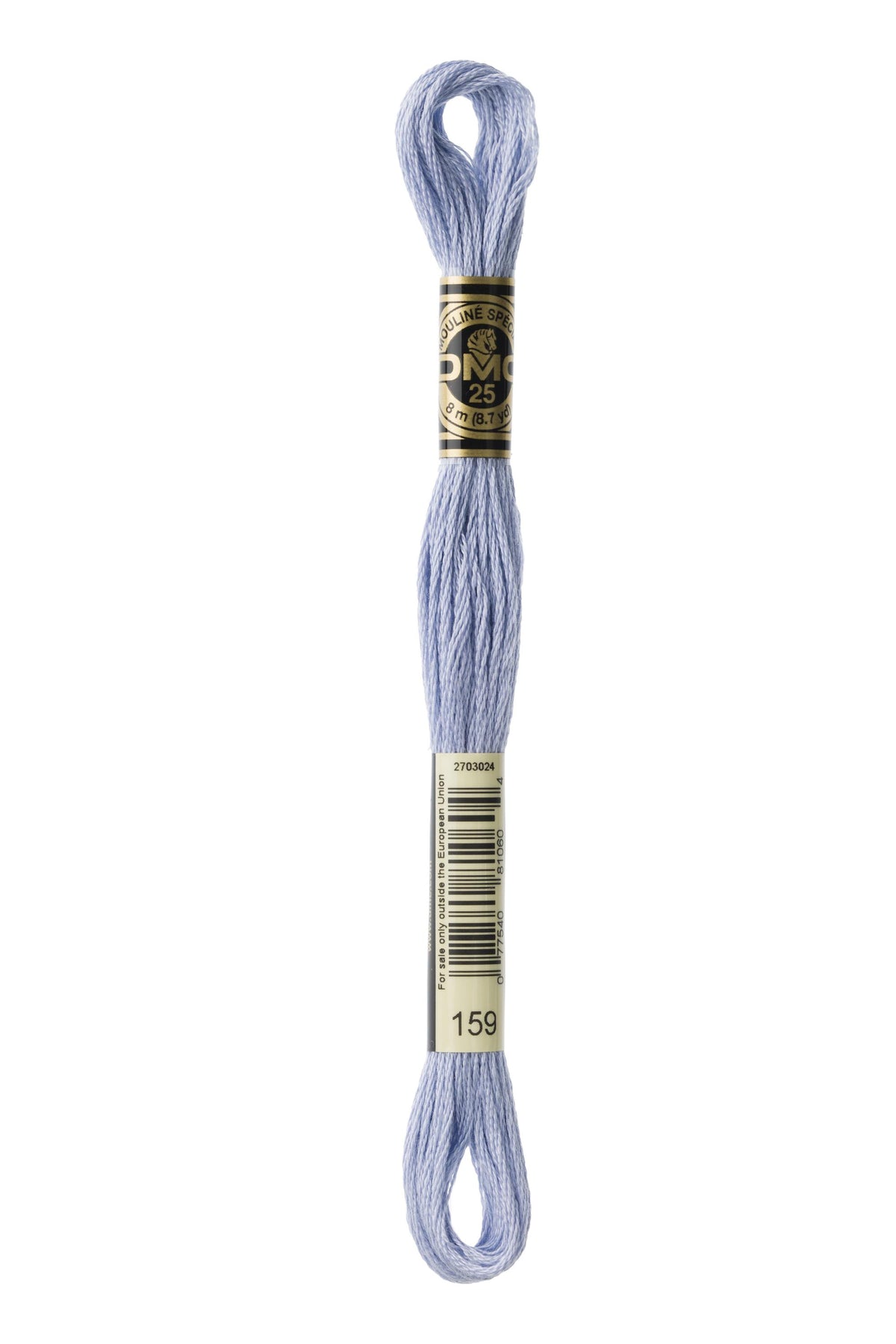 DMC Mouliné Spécial 25, colore 159, matassina da 8 metri, 100% cotone